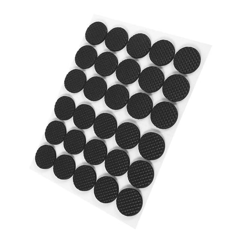 Self Adhesive Rubber Furniture Pads 30 Pack 1 Inch Black Floor Protectors for table, chair, sofa legs, protect floors from scratches