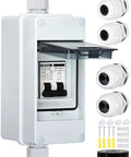 Rugged Solar Panel Disconnect Switch With IP65 DIN Box 30 Amp Dual Pole Isolator 12V To 400V AC DC Miniature Circuit Breaker