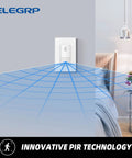 Motion Sensor Light Switch With No Neutral Wire, PIR Infrared Occupancy Sensor on wall, single pole, matte white, 6 pack includes wall plate