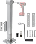 Heavy Duty 8000 Lb Trailer Jack With 28.8 Inch Lift, Cordless Drill Compatible 20-24V, No-Fuss Electric And Manual Crank