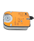 Heavy Duty Ventilation Ball Valve Actuator Lrf24 Sr Modulating Rotary Design with compact design and orange casing for HVAC systems.