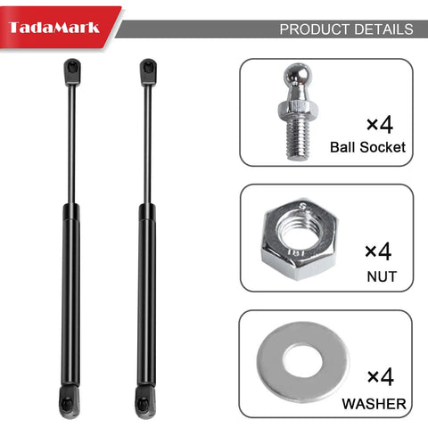 20 Inch Gas Strut Lift Support 40Lb For RV Camper Motorhome Boat Doors Hatches Cabinets Storage TV Mounts Toolbox Lids Beefed Up Heavy Duty Shock Spring Pair Ready To Install with ball socket, nuts, and washers