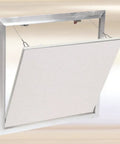 Heavy Duty Removable Attic Access Panel With Rock Solid Aluminum Frame For 30X30 Openings Fits Standard Half Inch Drywall Naturally, showing angle.