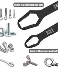 Four Piece Universal Torx Wrench Set With Double Head Self Tightening Design Adjustable From Three Millimeter To Twenty Two Millimeter Glasses Wrench For All Purpose Tasks At Home In The Garage On The Road Outdoor Riding And Car Repair with labeled wrench sizes and bolts