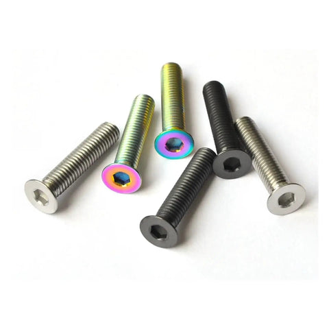 Bombproof Grade Five Titanium Alloy Bicycle Headset Top Cap Bolt M6x30 For Carbon Frame Bike Stem Upgrade with various screws