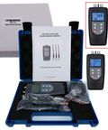 Three Channel Vibrometer Gauge Analyzer With Three Piezoelectric Transducers For Vibration Testing, carry case and manual