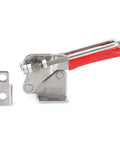 Heavy Duty Steel Toggle Clamp With Plastic Handle Rock And Holds Up To 705 Lbs Secure Your Big Projects Or Heavy Machinery On The Job Site Today, red handle