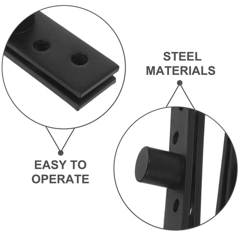 Close-up of Beefy Heavy Duty Stainless Steel Concealed Pivot Door Hinges with black center shaft, showcasing steel material and operability.