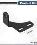 Throttle Cable Bracket With Easy Install Mounting Screws Black Compatible With Hi Ram LS 36 Inch EFI Intake For 300-116 300-117 300-122 300-143 300-242 BK 300-116BK 300-117BK 1810005 Replacement, showing dimensions.
