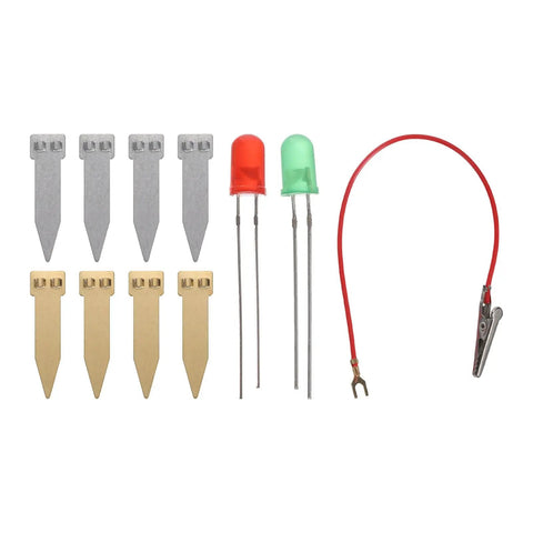 Fruit Battery Science Kit 2 Pack With RGB LED DIY Electricity Experiments Using Orange Potato And Lemon components displayed