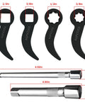 1/2 and 3/8 Inch Drive Pry Bar Wrench Adapter Head With Extension Bar, Adjustable Crowbar Adapter For Tight Space Car Repair