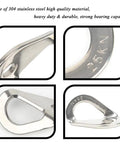 Close-up of Heavy Duty Stainless Steel Climbing Bolt Hanger, showing 25kN strength and M10 thread compatibility.
