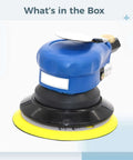 Auto Body Polisher And 5 Inch Palm Pneumatic Orbital Sander For Woodworking, Pro Grade Industrial Power Tool NT 301, on white background