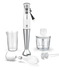 5 In 1 Immersion Hand Blender With 8 Speeds And 300W Power Includes 500ml Food Grinder, 600ml Beaker, Milk Frother, Egg Whisk