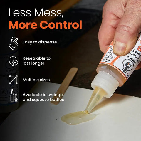 Multi Purpose Epoxy Kit With Quick 30 Minute Set Waterproof Two Part Epoxy Glue For Garage Ready Tile Metal Ceramic Glass Wood Stone Rock Solid Bonding Sandable And Paintable Resin Easy One To One Mix 16 Oz