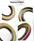 2 Pack Outer Frame Iron Shell Motor Oil Seal Replacement 478035 For Motors Stops Oil Leaks, close-up ring seal