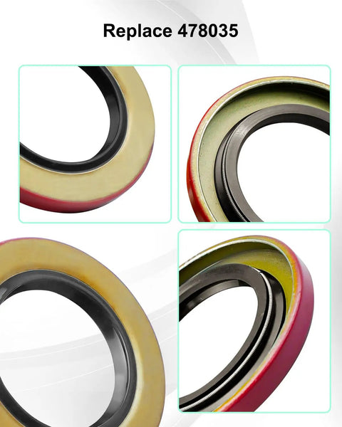 2 Pack Outer Frame Iron Shell Motor Oil Seal Replacement 478035 For Motors Stops Oil Leaks, close-up ring seal