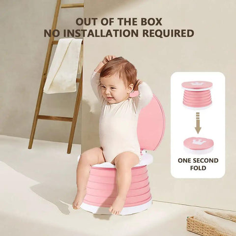 Hassle Free Foldable Toddler Potty Seat With Extra Liners And Carry Tote Ultra Slim Travel Toilet For Kids Total Road Trip Game Changer And Seamless Emergency Potty Training Anywhere