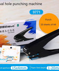 Portable Oval Hole Puncher 1 Inch Hole Size, 10 Sheets Capacity, Adjustable Punch, with Packaging and Usage Display