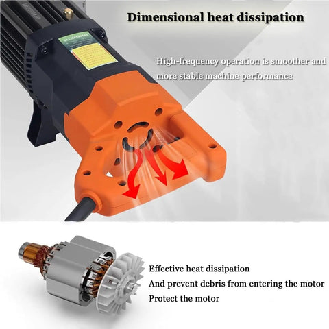 Handheld Electric Rebar Bender Hydraulic Steel Bending Machine For Cutting 4 To 32mm Round Bar with motor and heat dissipation feature.