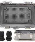 Clear Outdoor Waterproof Electrical Box IP67 ABS Plastic Small Project Enclosure With Hinged Transparent Cover 5.9x3.9x2.8 Inches 150x100x70 mm Beefy Weatherproof Box For Electronics