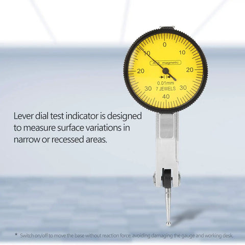 Workhorse Precision Dial Test Indicator With Flexible Arm And Rock Solid Magnetic Base For CNC Setup And Tool Alignment