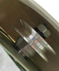 Close-up of a component from the 110V Industrial Sewing Machine With Split Type Setup Needle Positioner Ready Brushless Servo Motor.