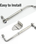 Adjustable Boat Engine Stainless Steel Steering Tie Rod Drag Link Kit 315 to 395 mm and 12.4 to 15.55 in for Beefy Durable Marine Steering Upgrades and Easy Install, stainless tie rod