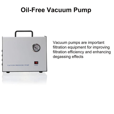 Lab Vacuum Filtration Device With Sand Core Funnel Filtering Kit, Oil Free Diaphragm Vacuum Pump And Safety Buffer Bottle, 0.08 MPa, 10 L Per Minute, Ideal For Lab Water Treatment And Sample Prep