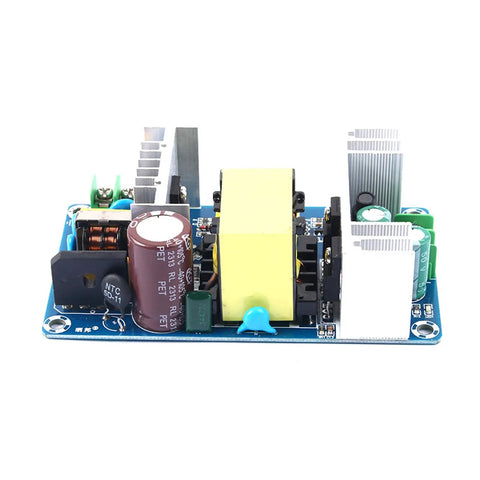 Switching Power Regulator Module With Over Current And Short Circuit Protection For 180W 36V Industrial Use Great For Pro Shops Makers And Small Equipment In Tight Spaces With Stable Efficient Power, blue PCB with heatsinks