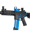 Gen 2 M4 SD Blue Carbine AEG Airsoft Rifle With Red Dot Sight, 9.6V NiMH Battery, Charger, And 1000 Rounds 0.20g BBs Included