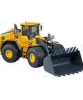 Volvo L260H Wheel Loader Toy For Construction Fans Realistic Mini Diecast Loader With Working Bucket, shown in profile view.