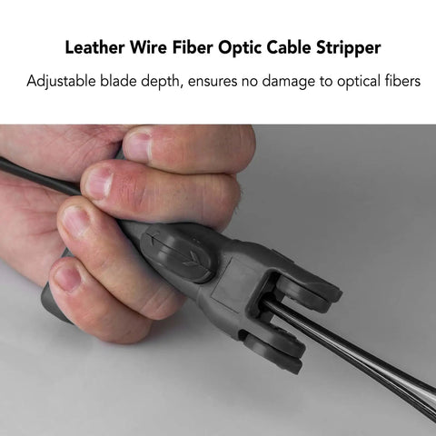 Pro Grade Fiber Optic Cable Stripper Tool For Loose Tubes And Outdoor Drop Cables, Horizontal Cut And Longitudinal Slit, Adjustable Blade Depth For Clean, Damage Free Outer Sheath Removal On 2mm To 3mm Indoor Cables in hand