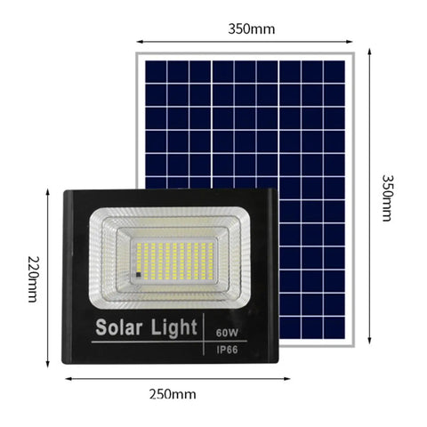 JUDYSSY Solar Remote Control Reflector Led Street Lamp,25W dimensions with solar panel, LED flood light design, waterproof material.