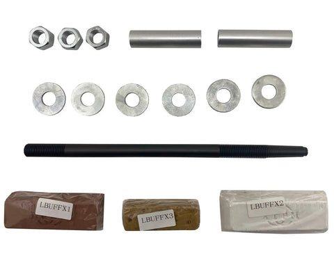 Complete 3 Step Lathe Buffing System For Woodturning On The Lathe With 16 Inch Heavy Duty 2MT Mandrel And 8 Inch Fabric Buff Wheels