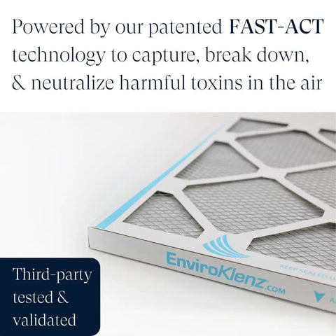 Replacement Air Cartridge For Air Purifiers That Last Up To Six Months with EnviroKlenz branding and patented technology