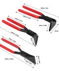 Triple Jaw Metal Bending Pliers Hand Seamer With Straight 45 Degree And 90 Degree Jaws For Sheet Metal 2.36 Inch Wide Tool