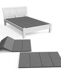 Straight Up Game Changer Queen Bunkie Board 60x80 Ultra Slim Bed Platform on a white bed frame.