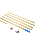 Heavy Duty Smoke Detector Removal Extension Pole Aluminum Alloy For High Ceilings, six pieces with ergonomic handle and locking heads.