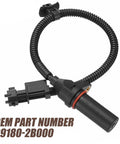 Crankshaft Position Sensor For Cars Rock Solid High Temperature Resistant Replacement OEM 39180-2B000 391802B000 Black Easy Install For Reliable Ignition Timing And Engine Performance, black sensor with wiring harness
