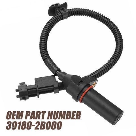 Crankshaft Position Sensor For Cars Rock Solid High Temperature Resistant Replacement OEM 39180-2B000 391802B000 Black Easy Install For Reliable Ignition Timing And Engine Performance, black sensor with wiring harness