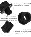 Close-up of 4 Pack Black Nylon Motorcycle License Plate Bolts and Screws for Bikes and Scooters Rust Resistant Easy Install Fasteners
