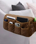 Armchair Caddy With 14 Pockets Waterproof Non Slip Sofa Armrest Organizer For Remotes Phones Tablets Magazines And Books