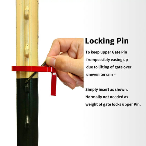 Heavy Duty Metal Gate Hinge Pins For T-Post Fences, Five Eighth Inch Hanger Pins For Outdoor Chain Link Gates, powder coated finish