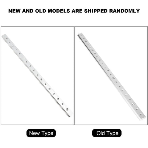 Comparison of new and old Shop-Grade Aluminum T Slot Miter Track Jig For Woodworking Anodized Track displayed side by side.