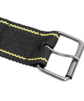 Heavy Duty Adjustable Tool Belt With Quick Release Buckle showing sturdy metal buckle and durable black 1200D Oxford Cloth.