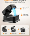 8 Pack Cord Organizer Holders With Strong Adhesive Magnetic Cable Management shows auto-closure feature
