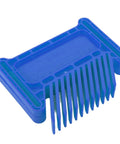 Adjustable Featherboard For Heavy Duty Woodworking Safety Clamp Delivers Sweet Cuts And Rock Solid Grip On Router Table Or Table Saw Straight Up Workshop Beast In Classic Blue, top view.