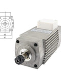 Badass 700W Cnc Milling Spindle Motor Churning Out Smooth 20000Rpm Torque With Versatile Er11 Collet Setup And Smart Air Cooled Build Quality High Efficiency angled view showing the spindle features and design.