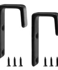 Tough As Nails 2 Pack Bunk Bed Ladder Hook Brackets Heavy Duty Black Iron J Clips with smooth finish and screws included.